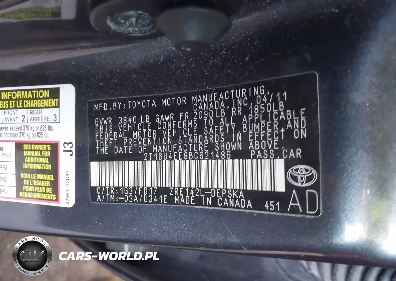 2011 Toyota Corolla S VIN:2T1BU4EE8BC621486 - 9