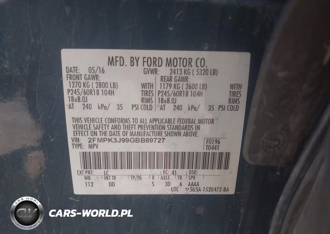 2016 Ford Edge Sel VIN:2FMPK3J99GBB89727 - 9