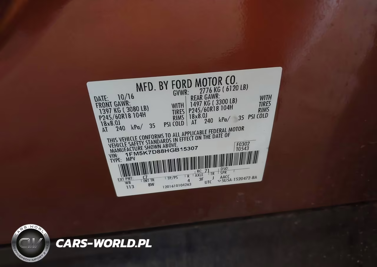 2017 Ford Explorer Xlt VIN:1FM5K7D88HGB15307 - 9