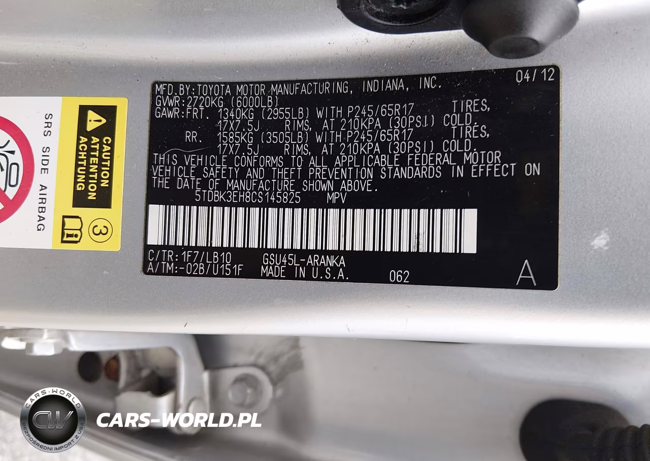 2012 Toyota Highlander Se VIN:5TDBK3EH8CS145825 - 9