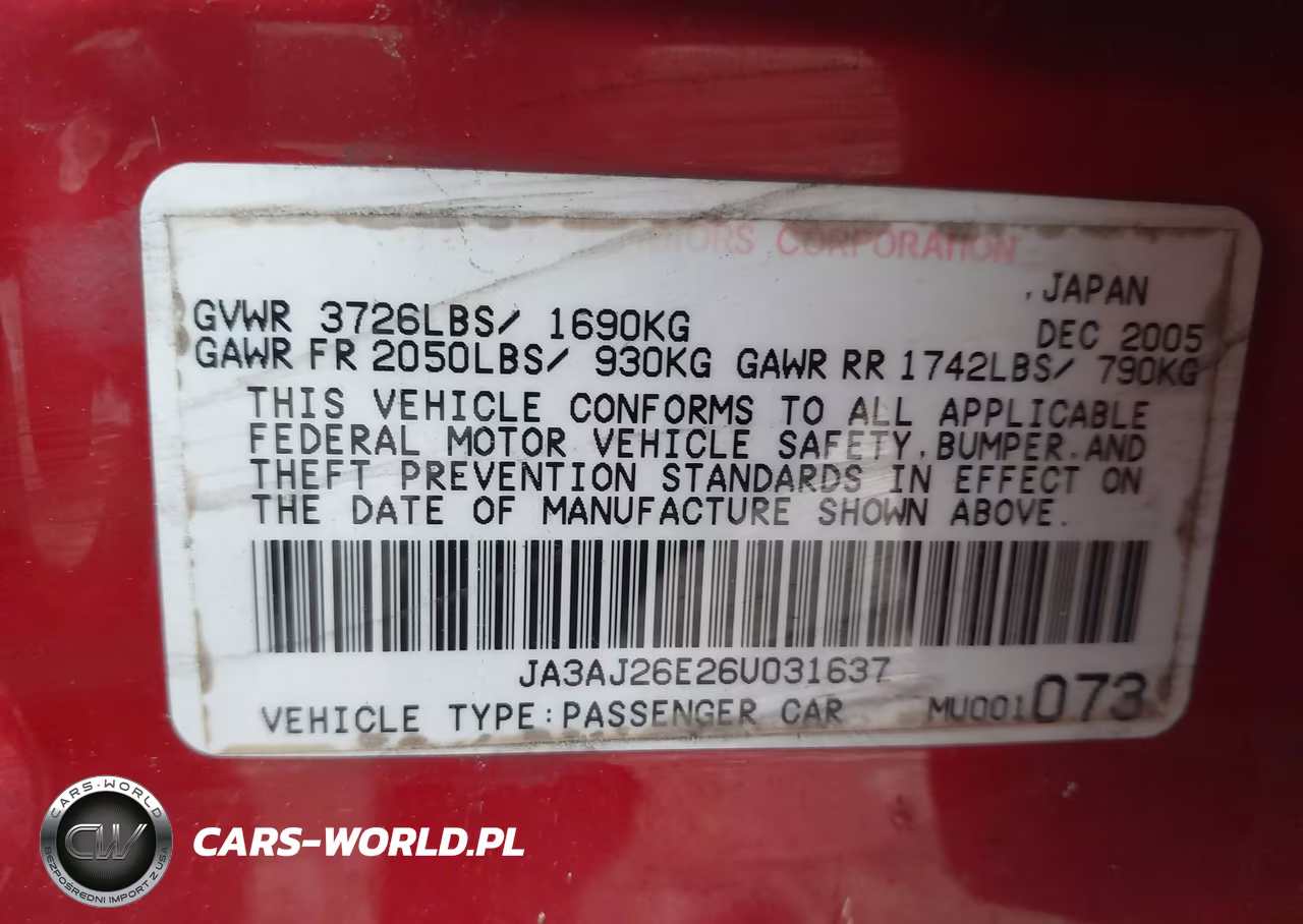 2006 Mitsubishi Lancer Es-Se VIN:JA3AJ26E26U031637 - 9
