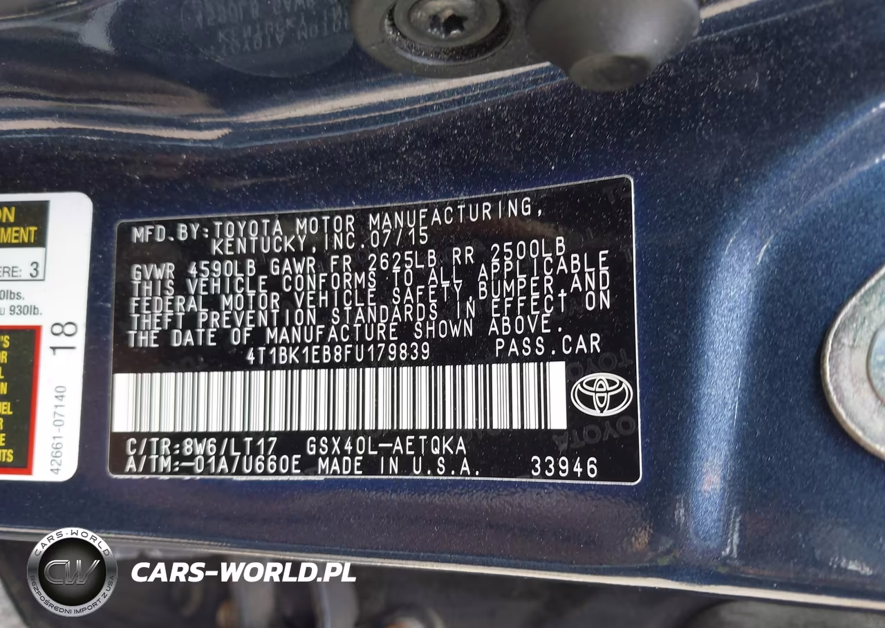 2015 Toyota Avalon Xle Touring VIN:4T1BK1EB8FU179839 - 9