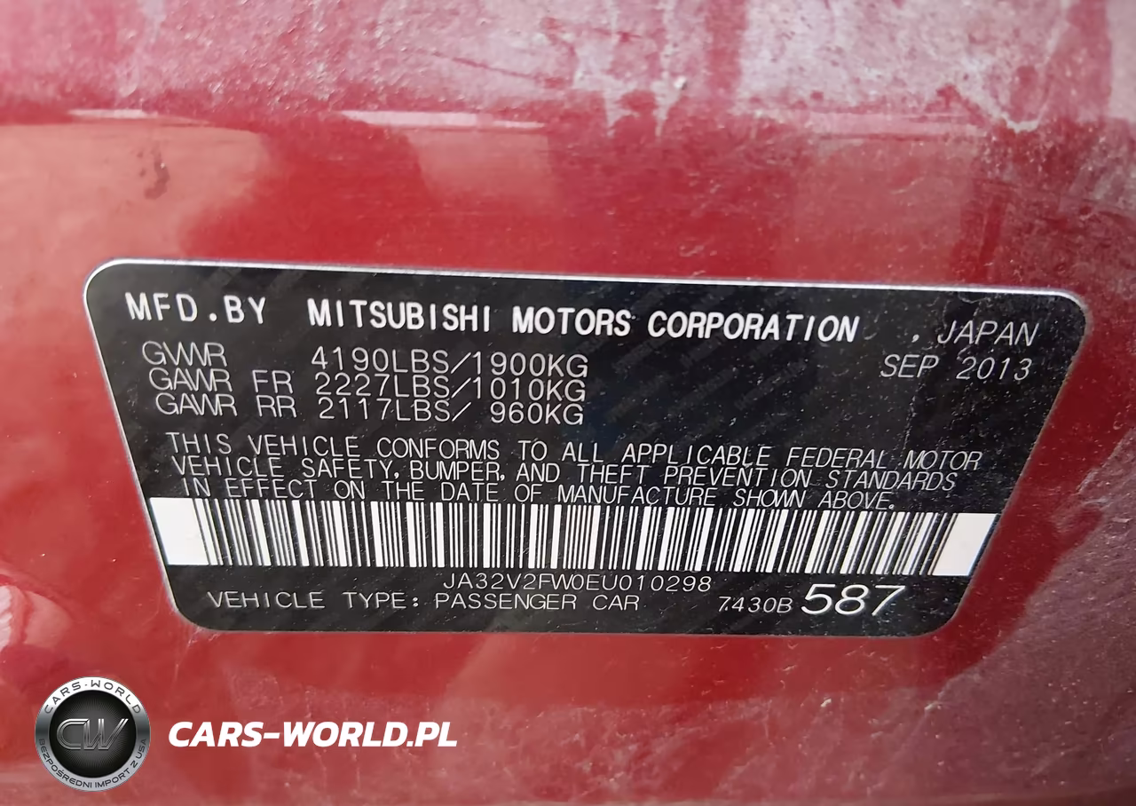 2014 Mitsubishi Lancer Se VIN:JA32V2FW0EU010298 - 9