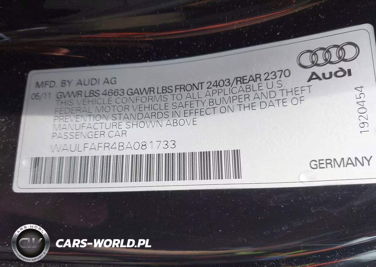 2011 Audi A5 2.0T Premium VIN:WAULFAFR4BA081733 - 9