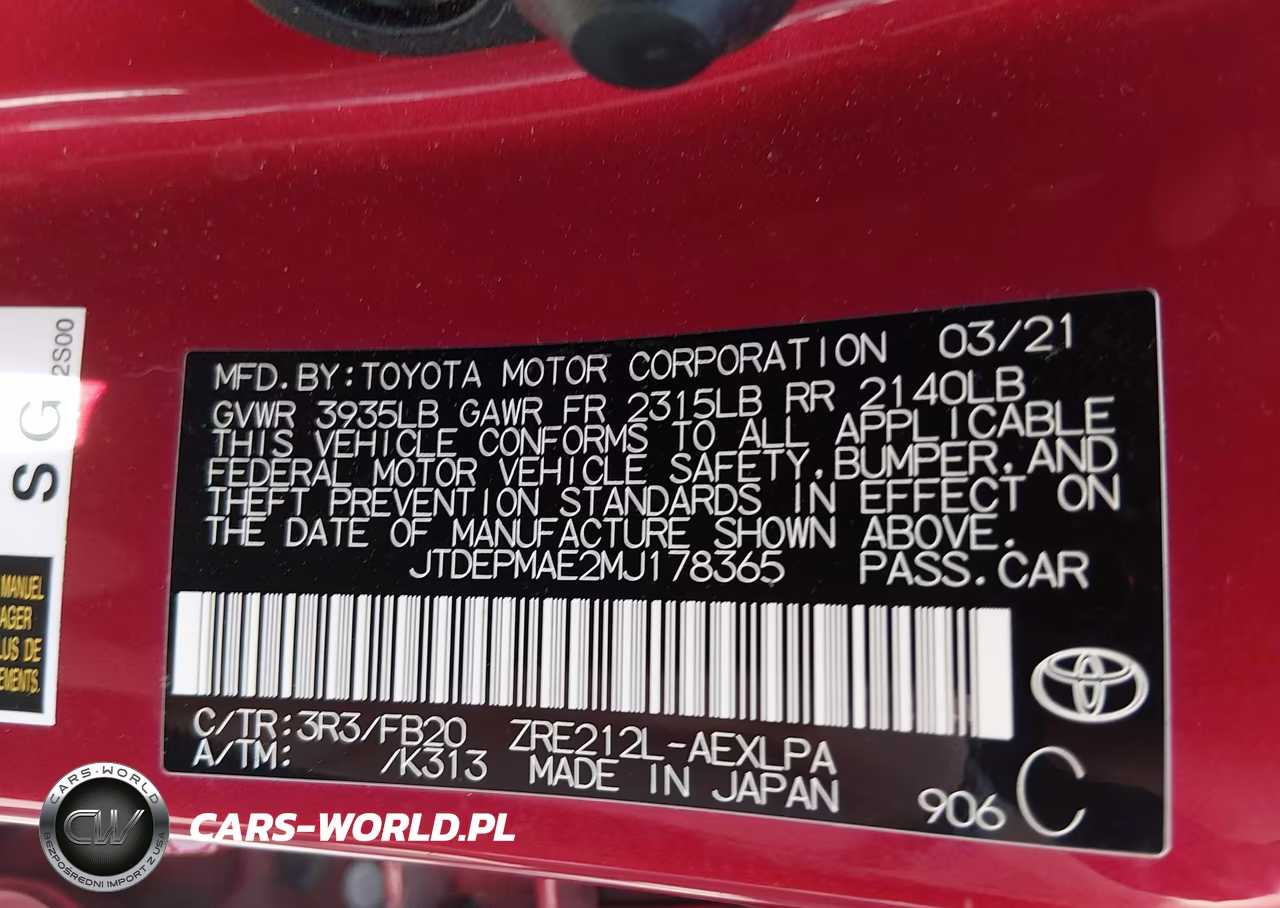 2021 Toyota Corolla Le VIN:JTDEPMAE2MJ178365 - 9