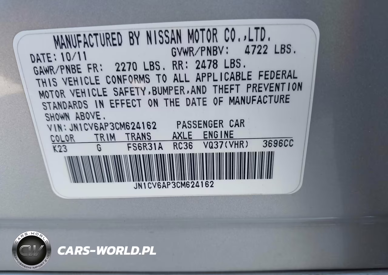 2012 Infiniti G37 Sport VIN:JN1CV6AP3CM624162 - 9