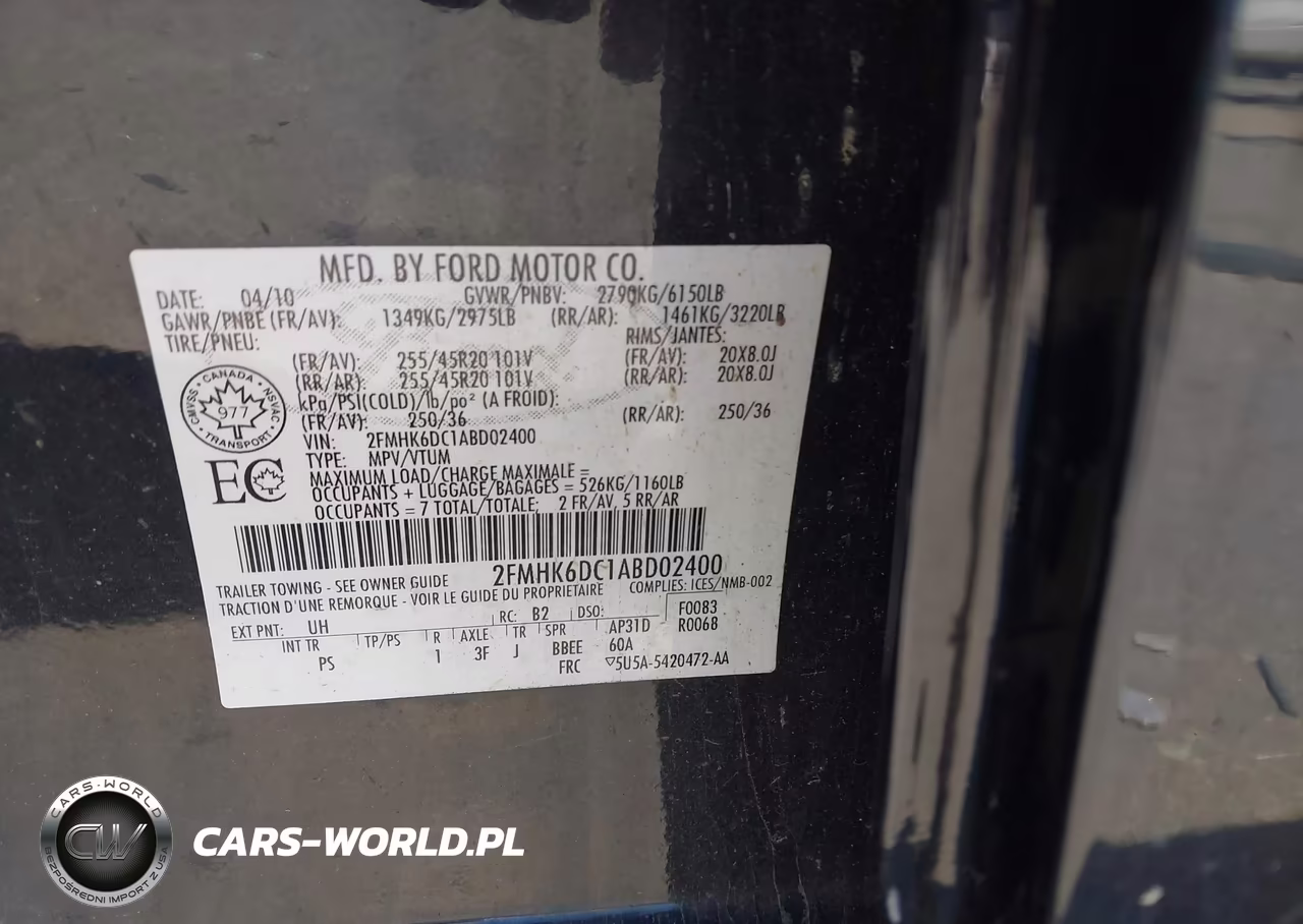 2010 Ford Flex Limited VIN:2FMHK6DC1ABD02400 - 9