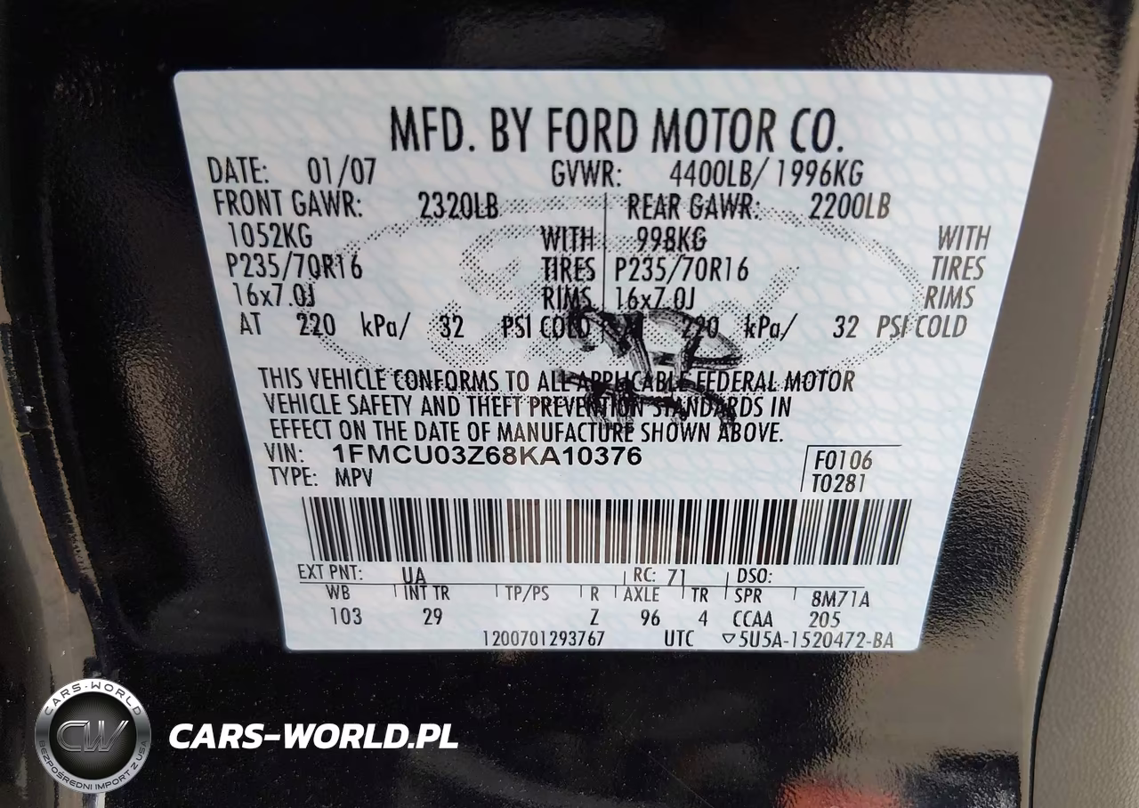 2008 Ford Escape Xlt VIN:1FMCU03Z68KA10376 - 9