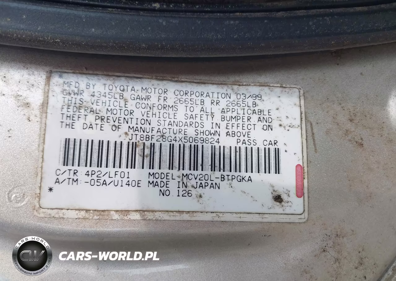 1999 Lexus Es 300 VIN:JT8BF28G4X5069824 - 9