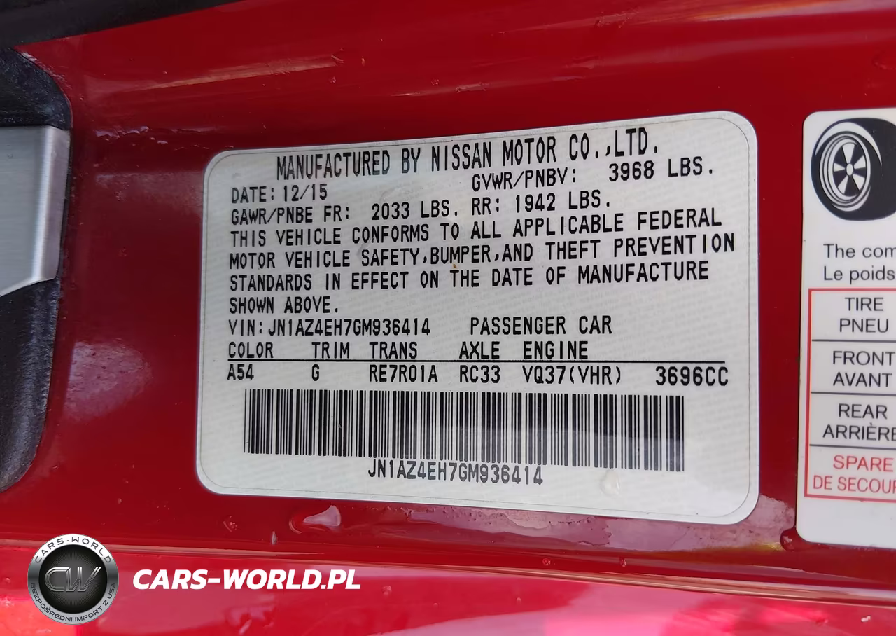 2016 Nissan 370Z Touring VIN:JN1AZ4EH7GM936414 - 9