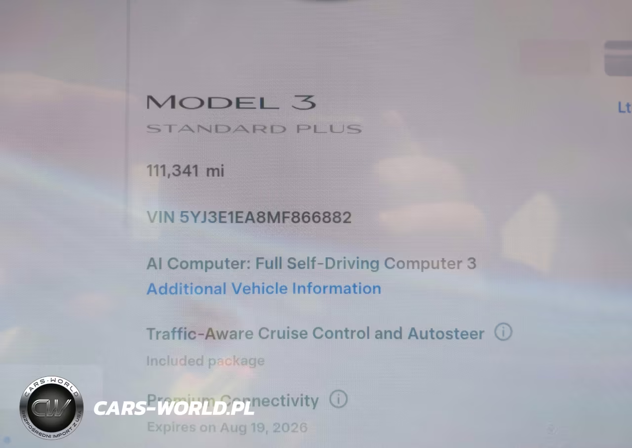 2021 Tesla Model 3 Standard Range Plus Rear-Wheel Drive VIN:5YJ3E1EA8MF866882 - 15