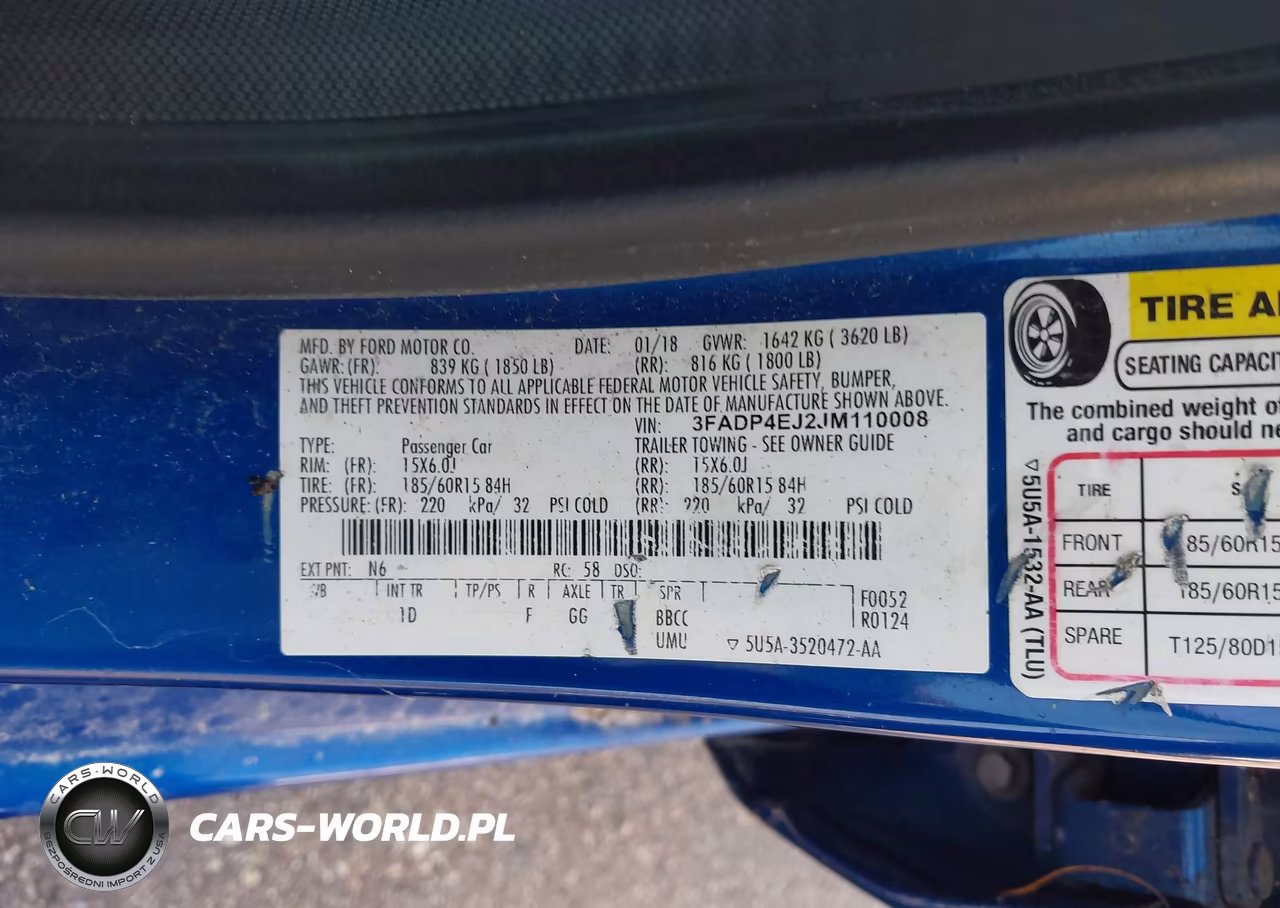 2018 Ford Fiesta Se VIN:3FADP4EJ2JM110008 - 9
