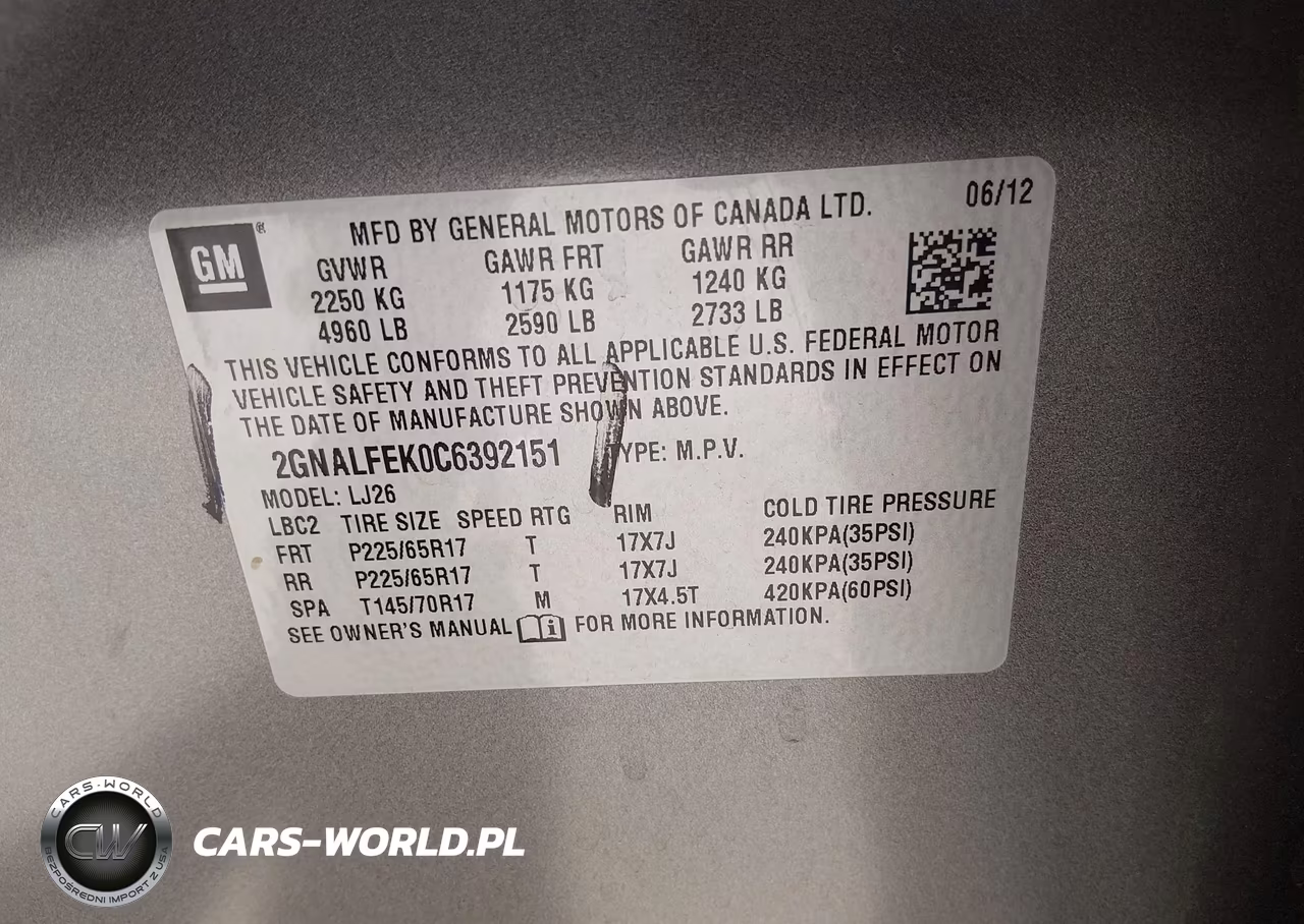 2012 Chevrolet Equinox Ltz VIN:2GNALFEK0C6392151 - 9