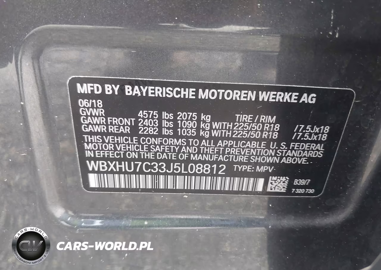 2018 BMW X1 Sdrive28I VIN:WBXHU7C33J5L08812 - 9