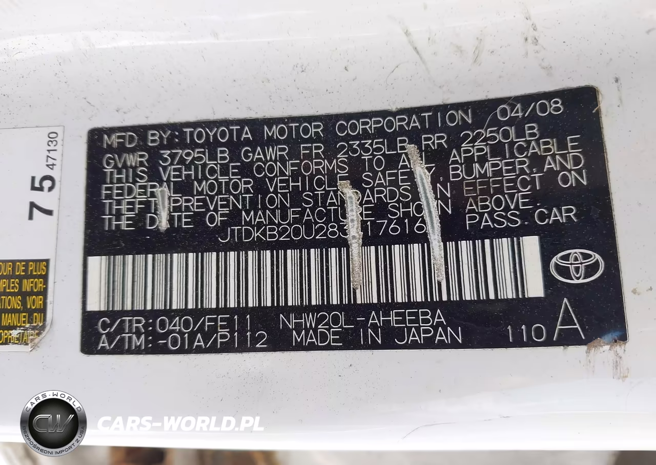 2008 Toyota Prius VIN:JTDKB20U283417616 - 9
