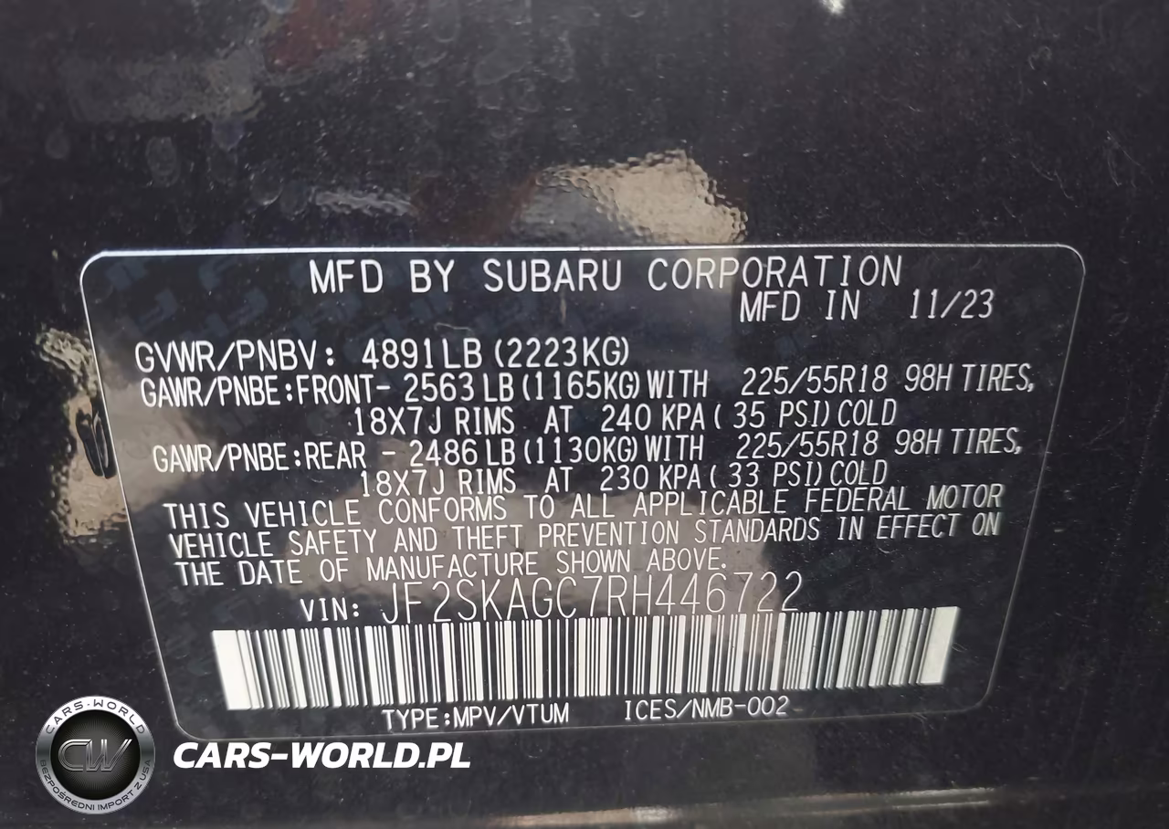 2024 Subaru Forester Sport VIN:JF2SKAGC7RH446722 - 9