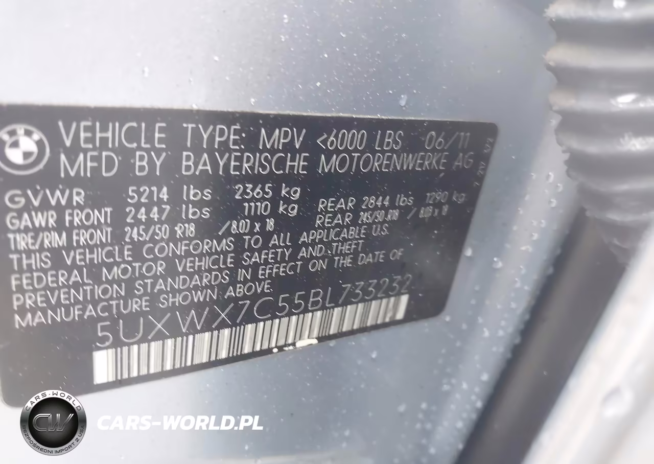 2011 BMW X3 xDrive35I VIN:5UXWX7C55BL733232 - 9