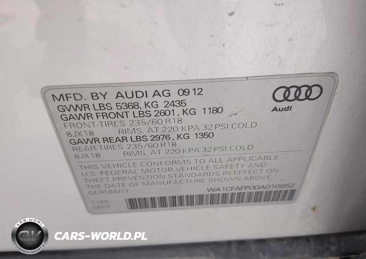 2013 Audi Q5 2.0T Premium VIN:WA1CFAFP0DA010852 - 9