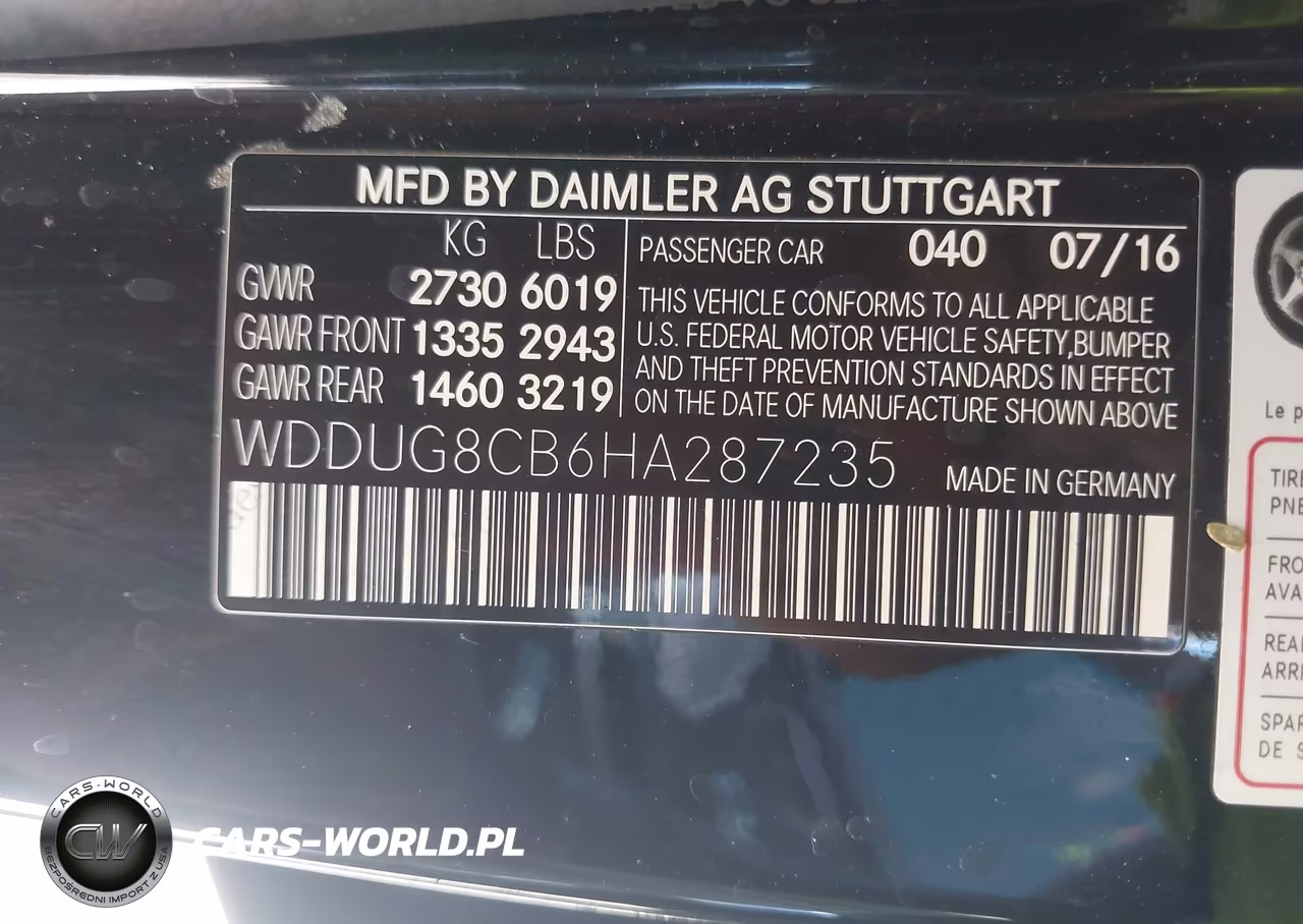 2017 Mercedes-Benz S 550 VIN:WDDUG8CB6HA287235 - 9