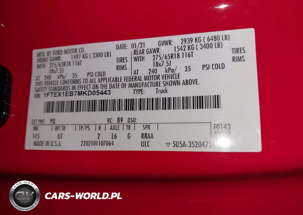 2021 Ford F-150 Xlt VIN:1FTEX1EB7MKD05443 - 9