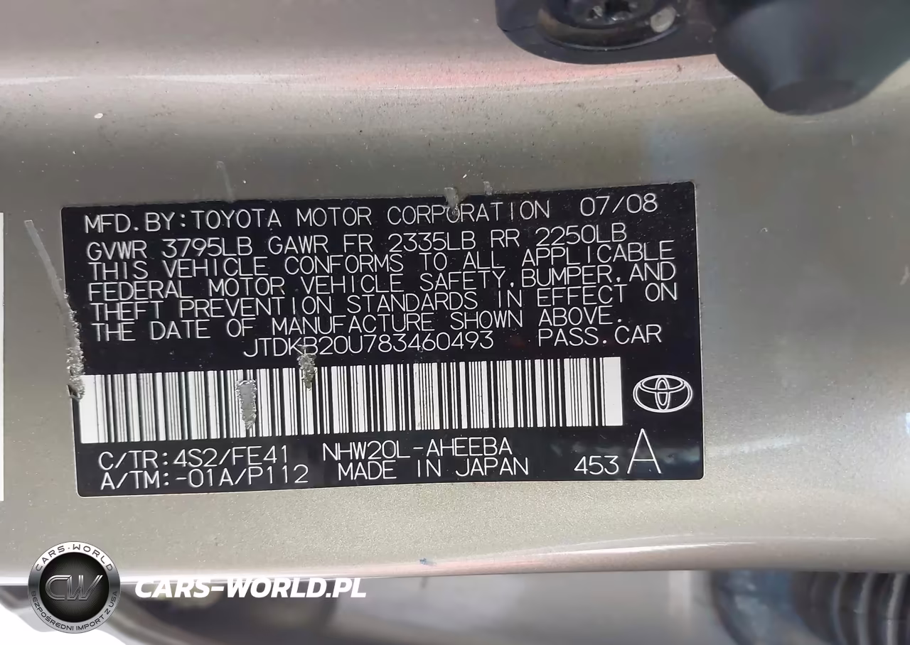 2008 Toyota Prius VIN:JTDKB20U783460493 - 9