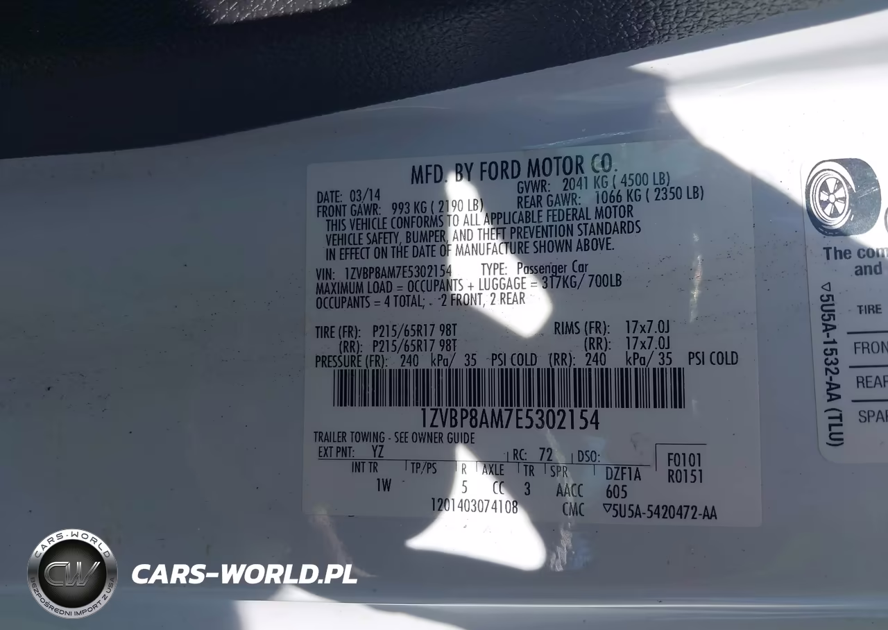2014 Ford Mustang V6 VIN:1ZVBP8AM7E5302154 - 9