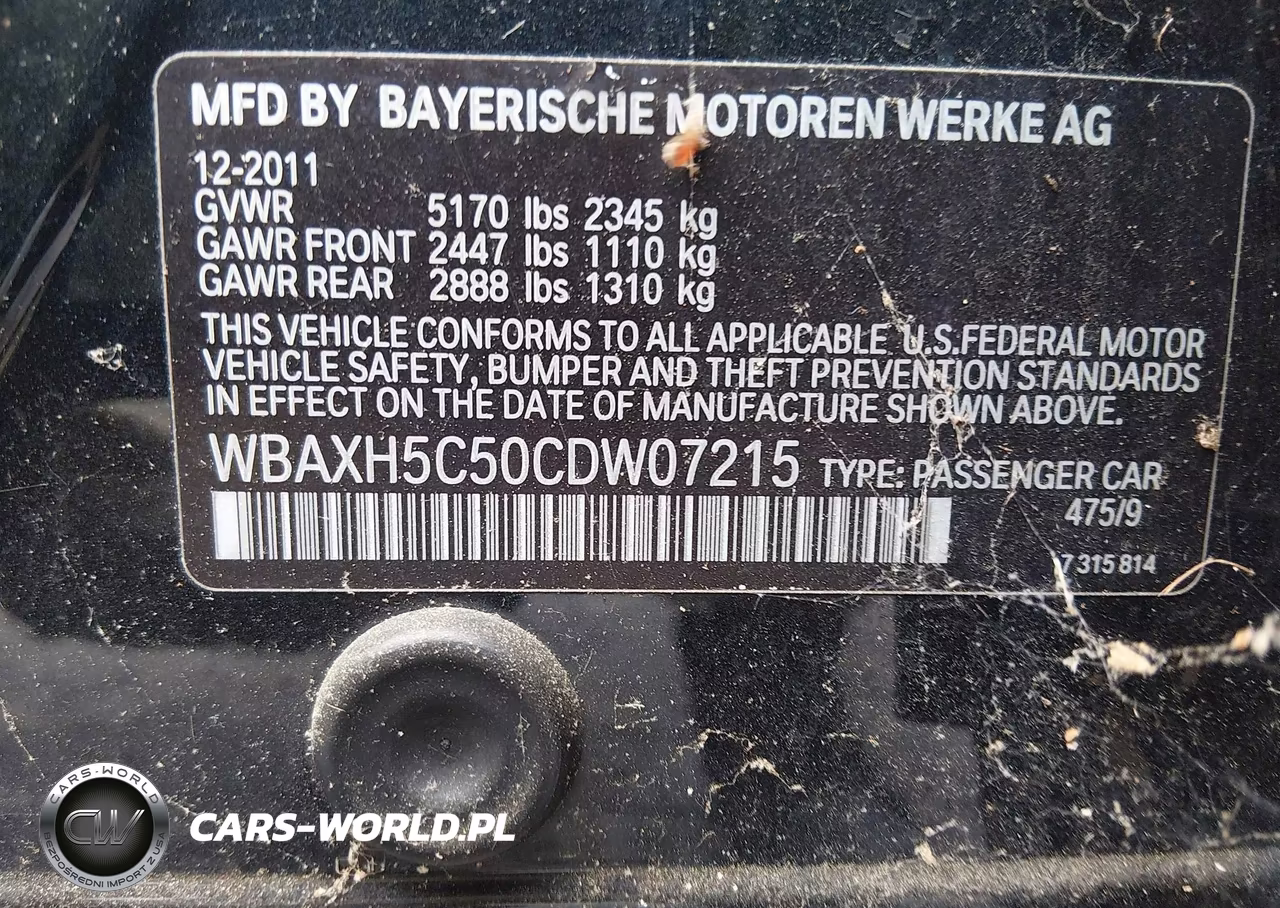 2012 BMW 528I xDrive VIN:WBAXH5C50CDW07215 - 9