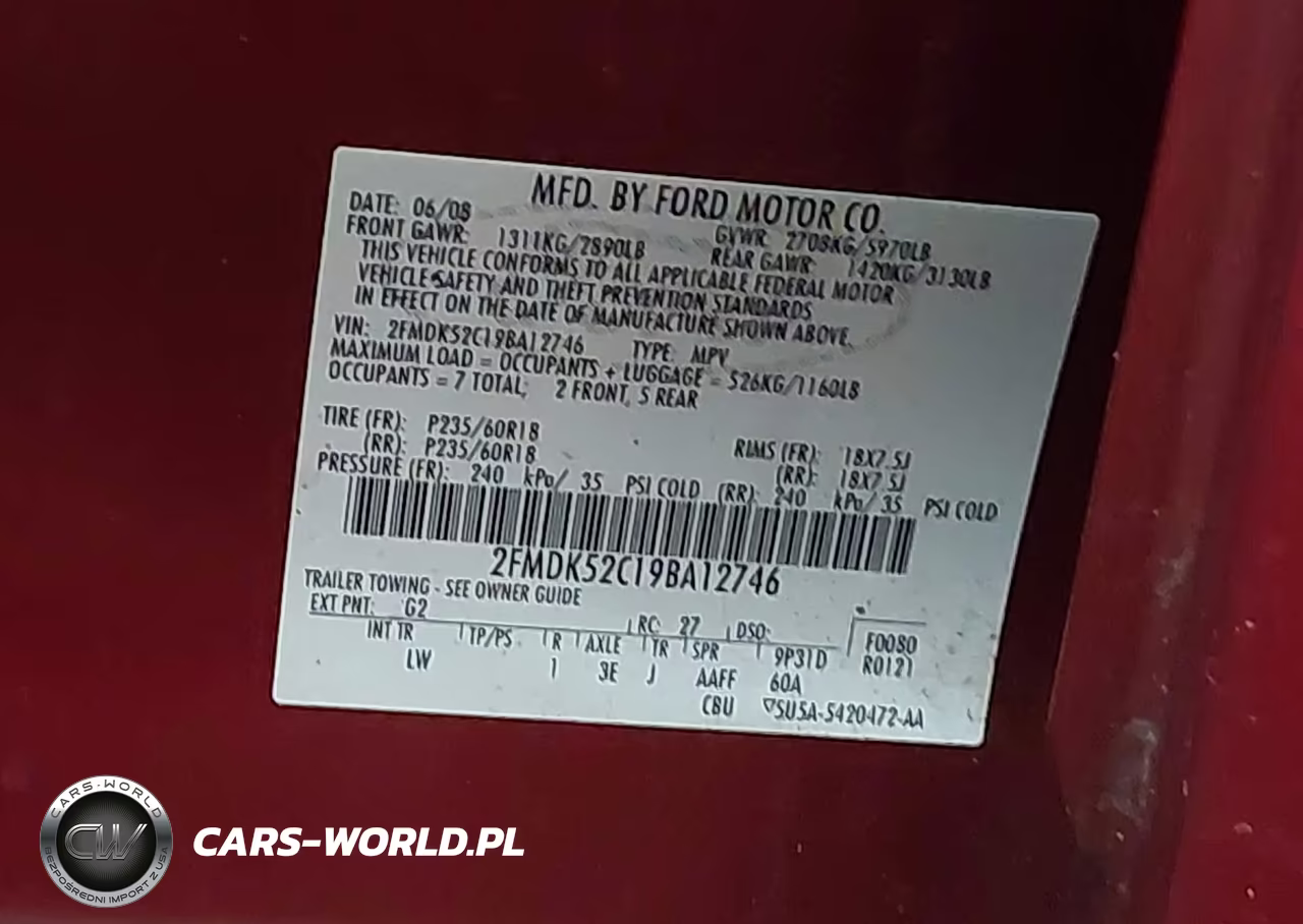2009 Ford Flex Sel VIN:2FMDK52C19BA12746 - 9