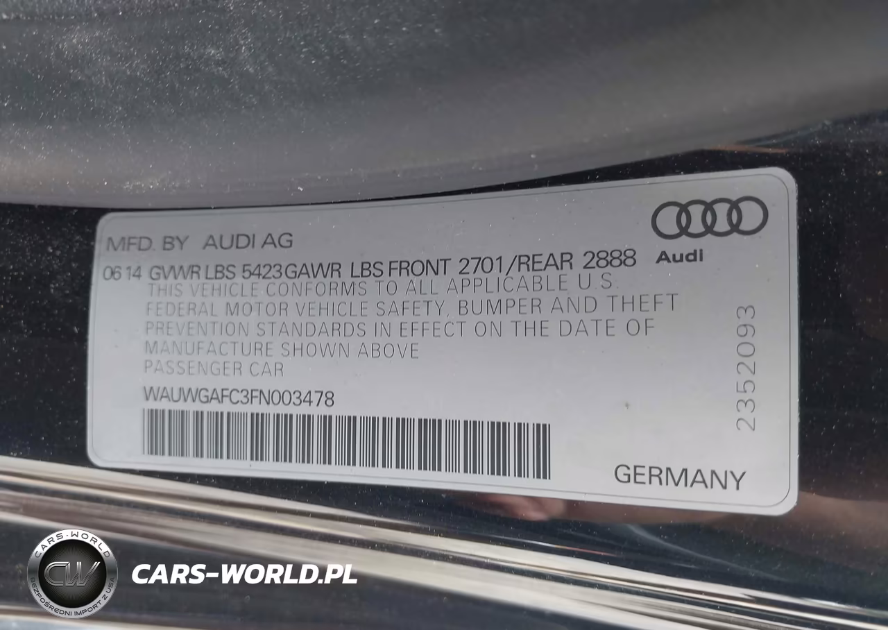 2015 Audi A7 3.0T Premium Plus VIN:WAUWGAFC3FN003478 - 9