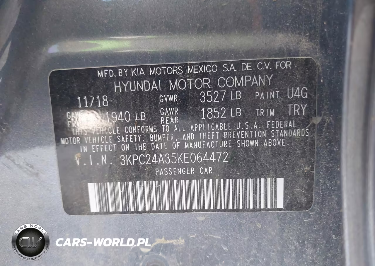 2019 Hyundai Accent Se VIN:3KPC24A35KE064472 - 9