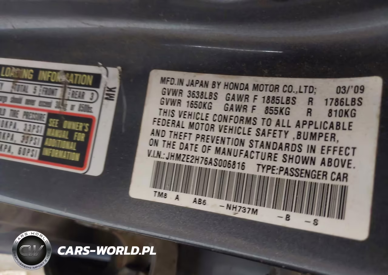 2010 Honda Insight Ex VIN:JHMZE2H76AS006816 - 9