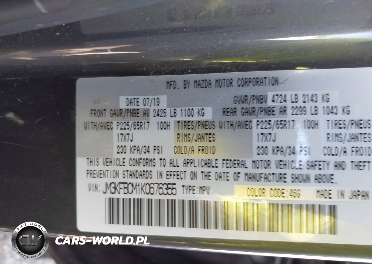 2019 Mazda Cx-5 Touring VIN:JM3KFBCM1K0676355 - 9