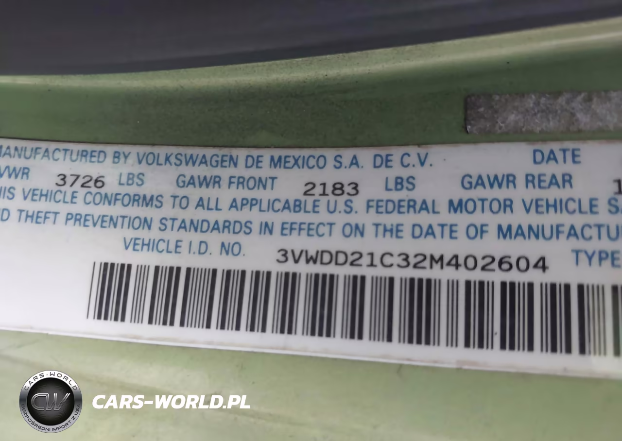 2002 Volkswagen New Beetle Glx VIN:3VWDD21C32M402604 - 9