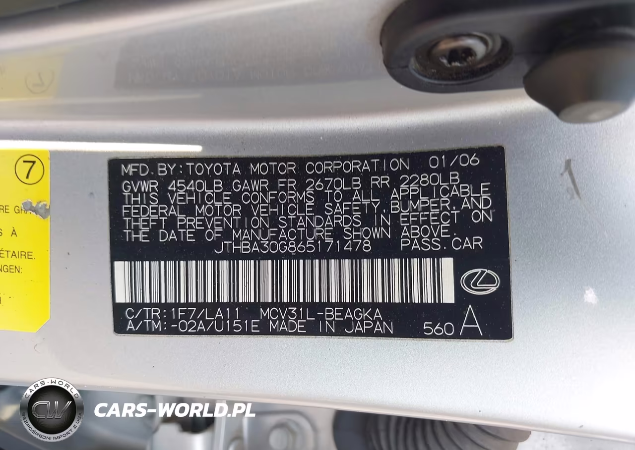 2006 Lexus Es 330 VIN:JTHBA30G865171478 - 9