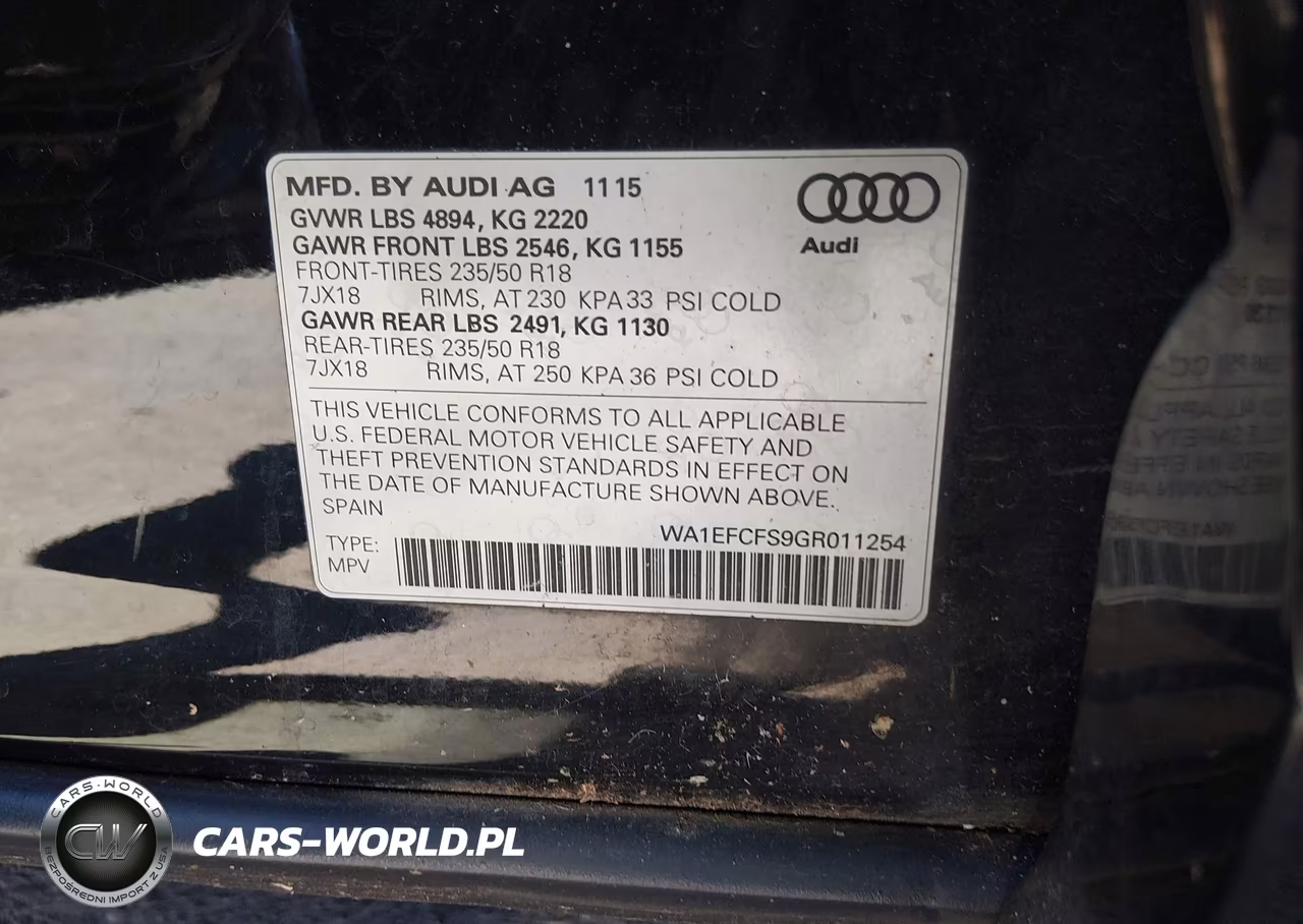 2016 Audi Q3 2.0T Premium Plus VIN:WA1EFCFS9GR011254 - 9
