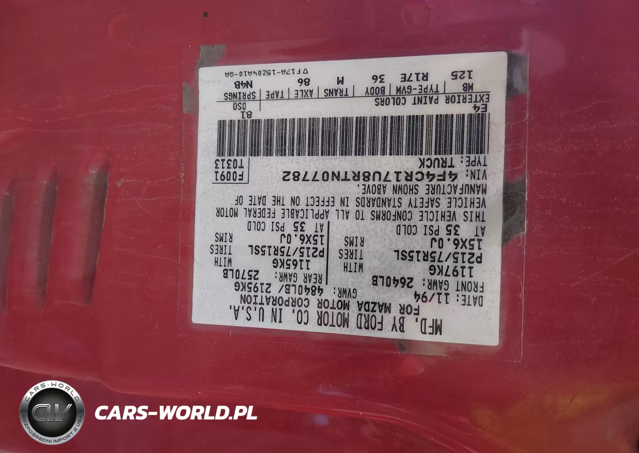 1994 Mazda B3000 Cab Plus VIN:4F4CR17U8RTN07782 - 9