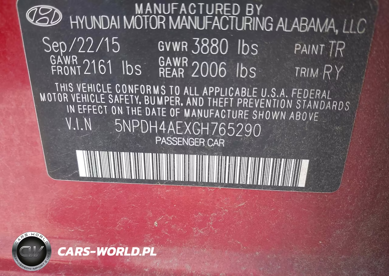 2016 Hyundai Elantra Value Edition VIN:5NPDH4AEXGH765290 - 9