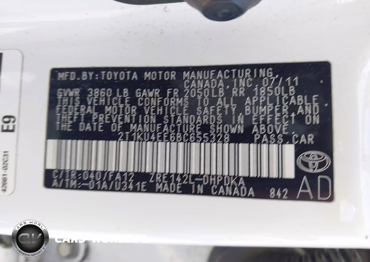 2011 Toyota Matrix VIN:2T1KU4EE6BC655328 - 9