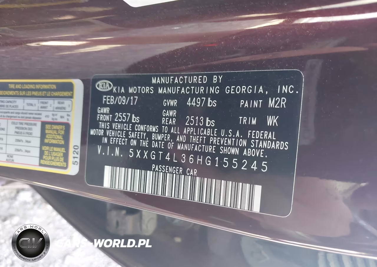 2017 Kia Optima Lx VIN:5XXGT4L36HG155245 - 9