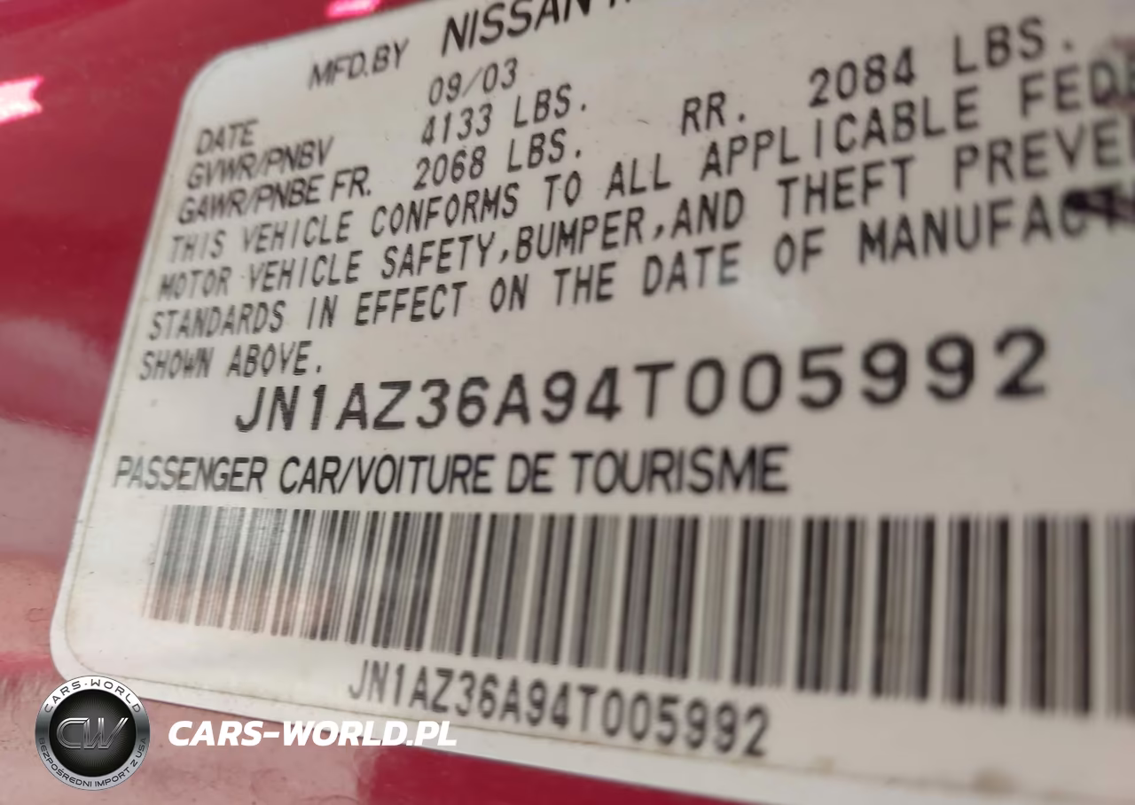 2004 Nissan 350Z Roadster VIN:JN1AZ36A94T005992 - 9
