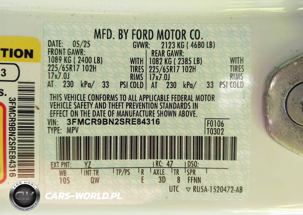 2025 Ford Bronco Sport Big Bend VIN:3FMCR9BN2SRE84316 - 9