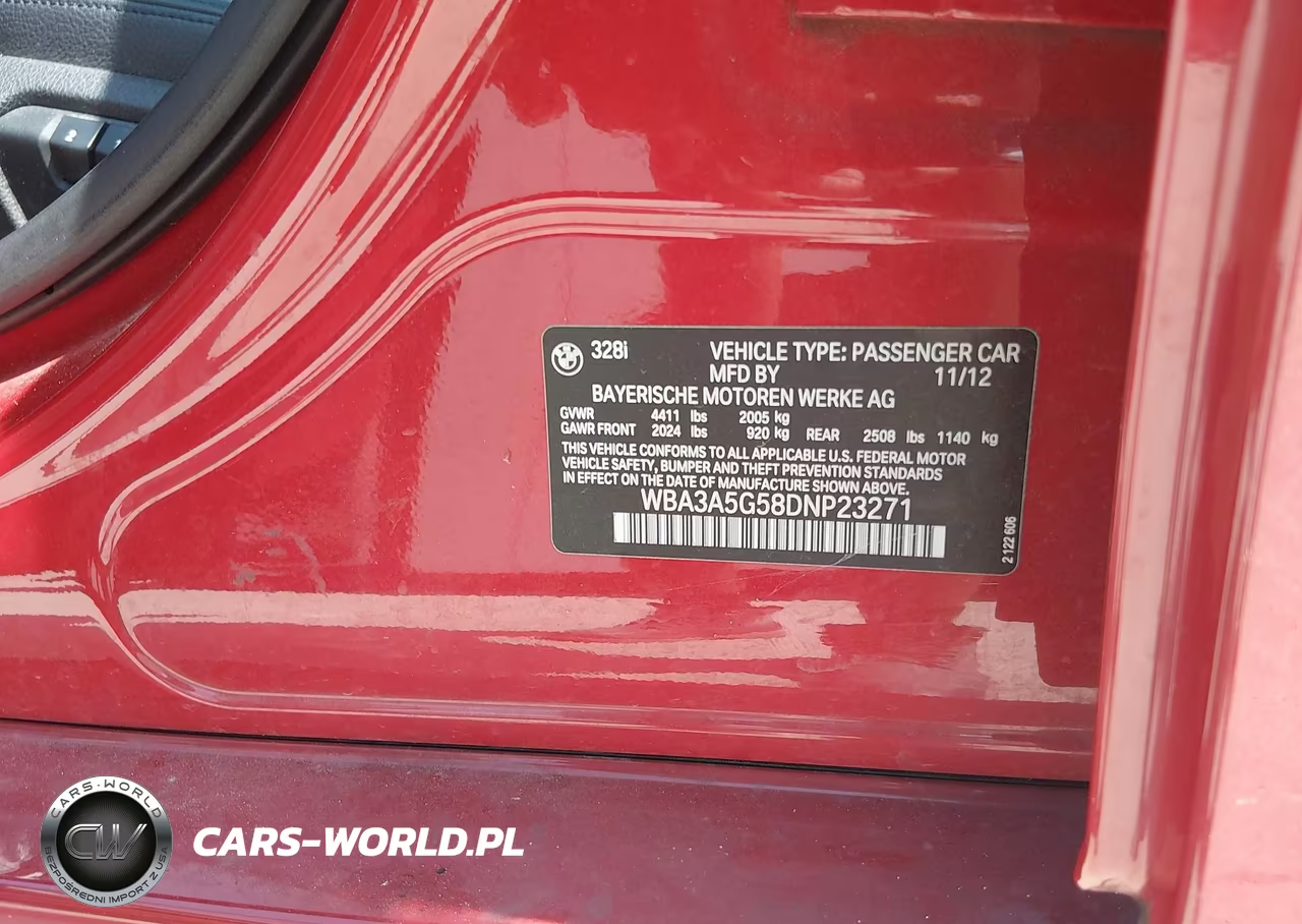 2013 BMW 328I VIN:WBA3A5G58DNP23271 - 9