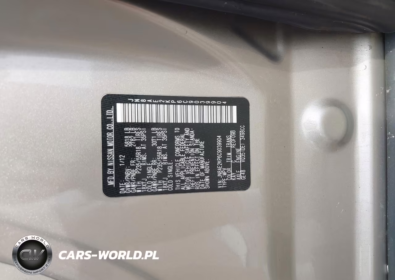 2012 Nissan Quest Sl VIN:JN8AE2KP6C9039904 - 9