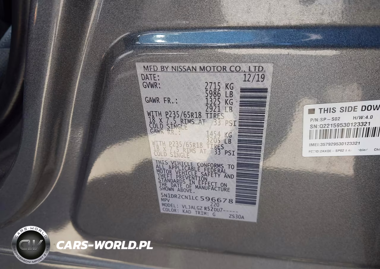 2020 Nissan Pathfinder Sl 2Wd VIN:5N1DR2CN1LC596678 - 9