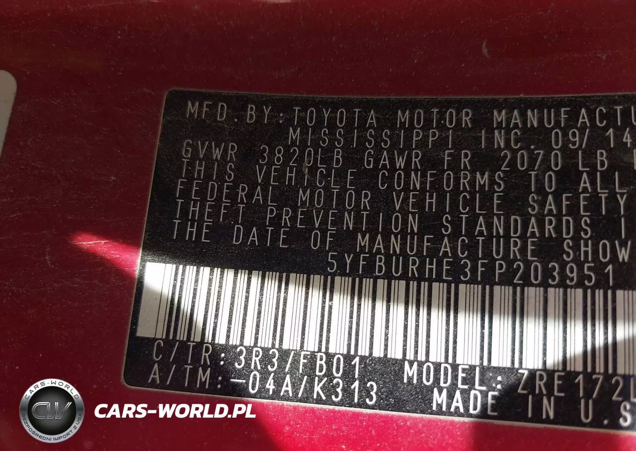 2015 Toyota Corolla Le VIN:5YFBURHE3FP203951 - 9