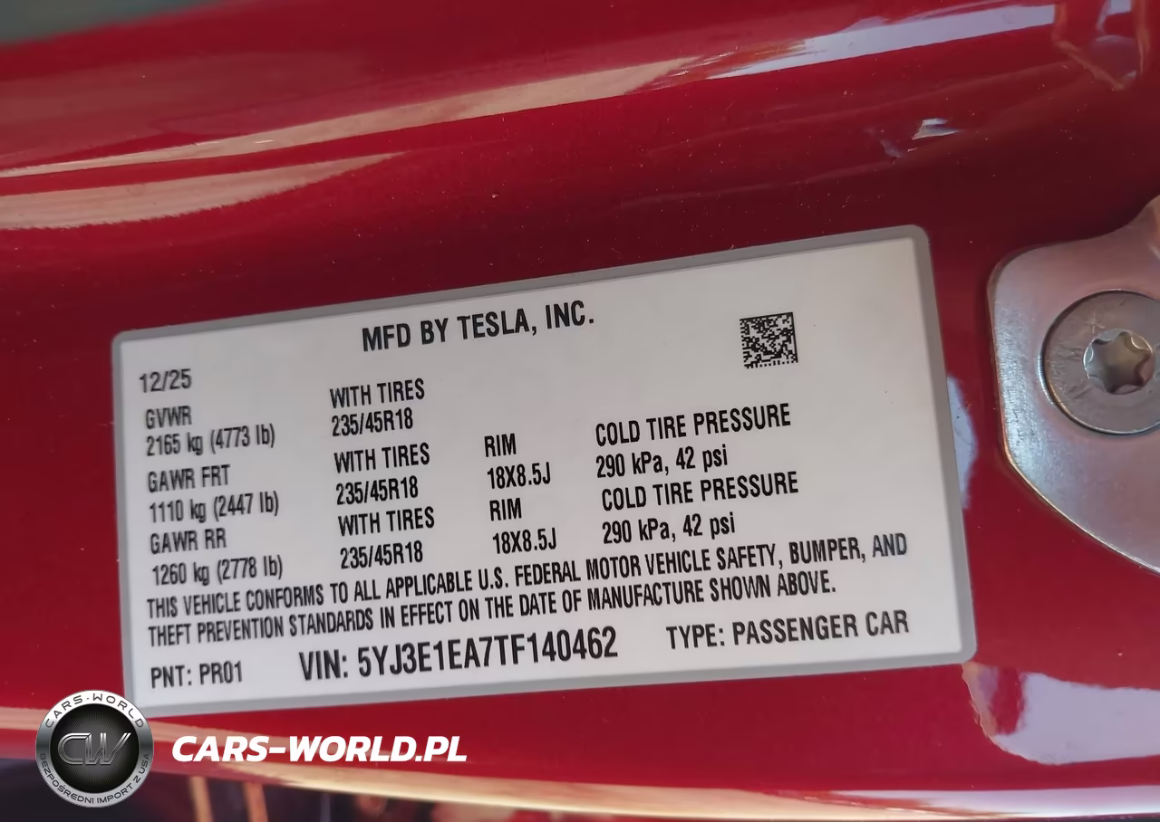 2026 Tesla Model 3 Premium Rear-Wheel Drive-Rear-Wheel Drive VIN:5YJ3E1EA7TF140462 - 9