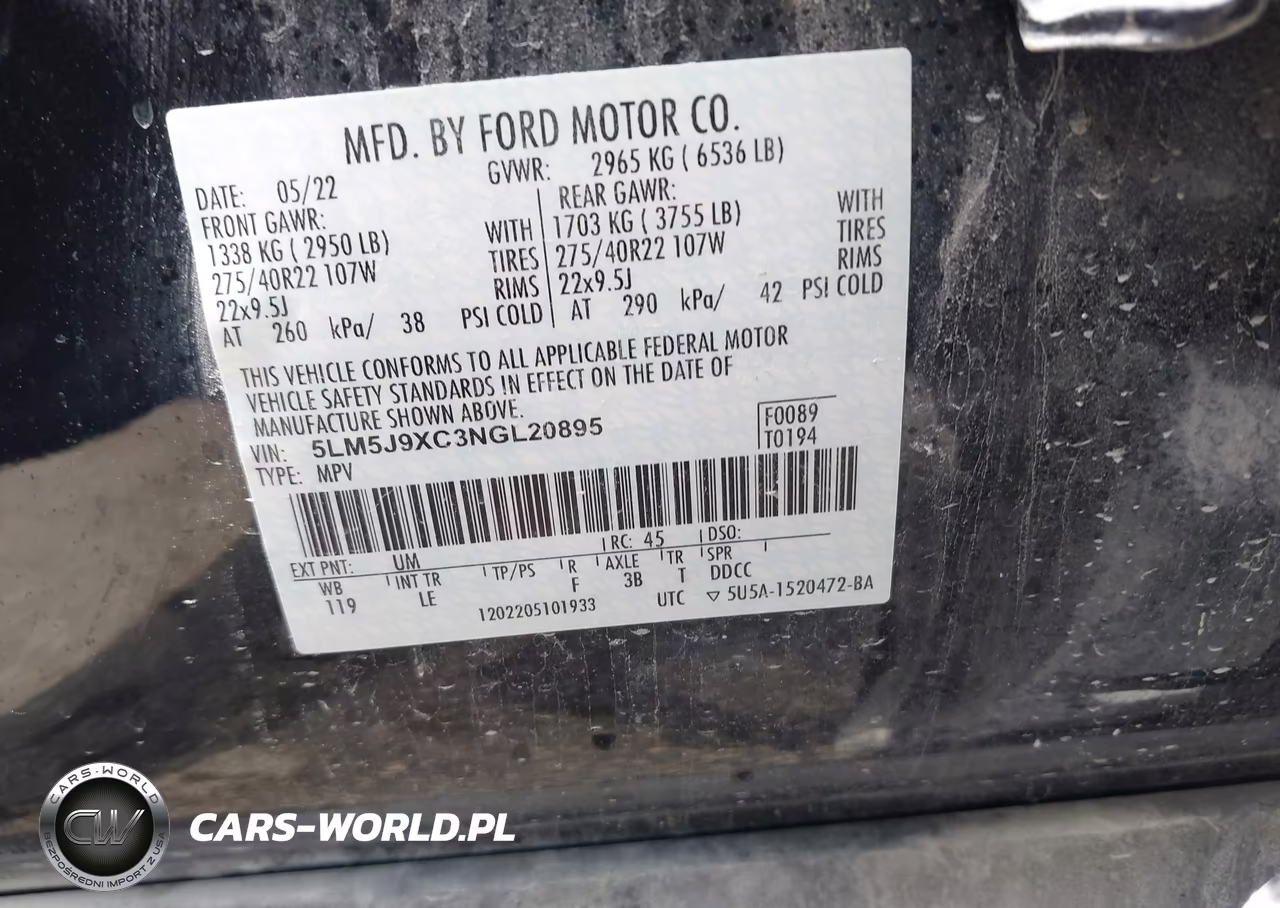 2022 Lincoln Aviator Black Label VIN:5LM5J9XC3NGL20895 - 9