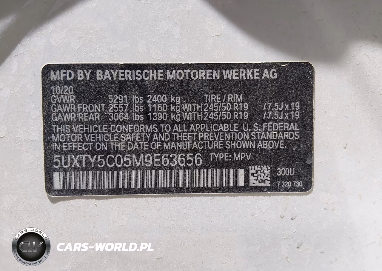 2021 BMW X3 xDrive30I VIN:5UXTY5C05M9E63656 - 9