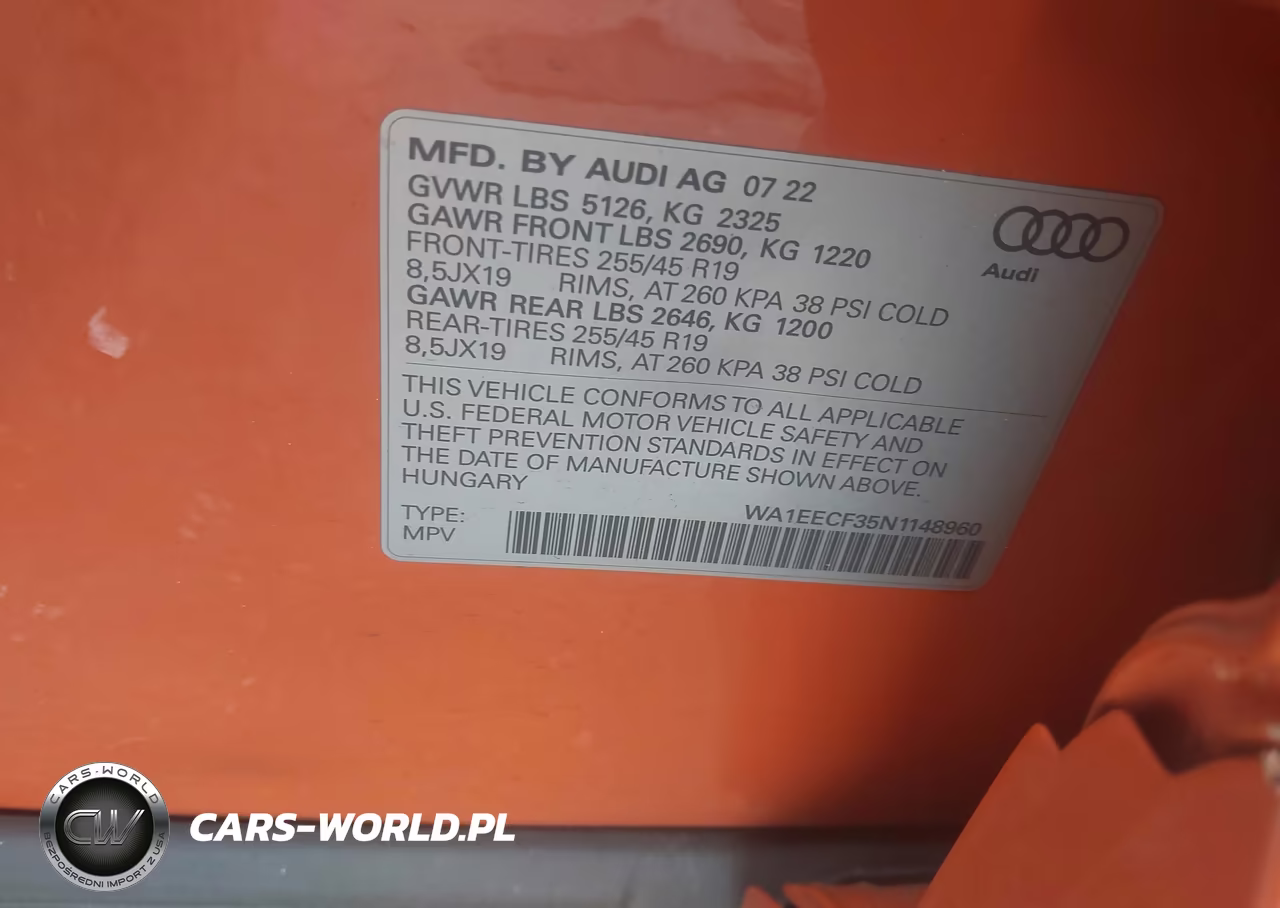 2022 Audi Q3 Premium Plus 45 Tfsi S Line Quattro Tiptronic VIN:WA1EECF35N1148960 - 9
