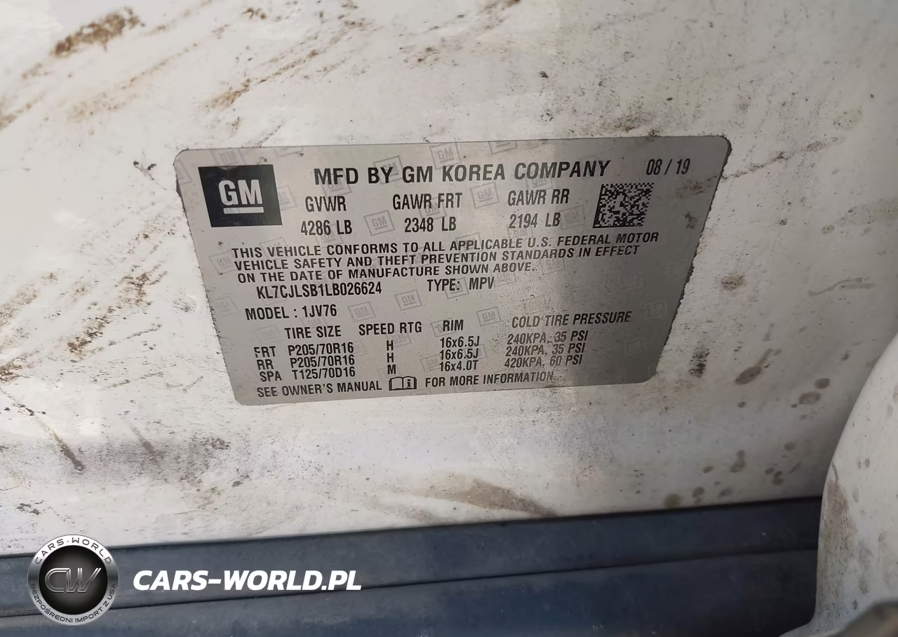 2020 Chevrolet Trax Fwd Lt VIN:KL7CJLSB1LB026624 - 9